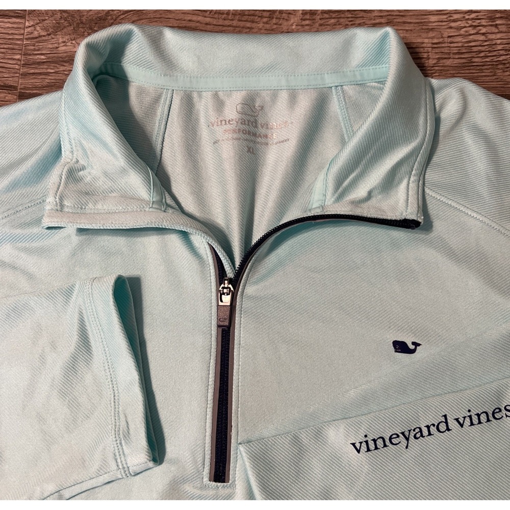 Vineyard Vines 1/4 Zip Performance Stretch Pullover Seafoam Green Size XL